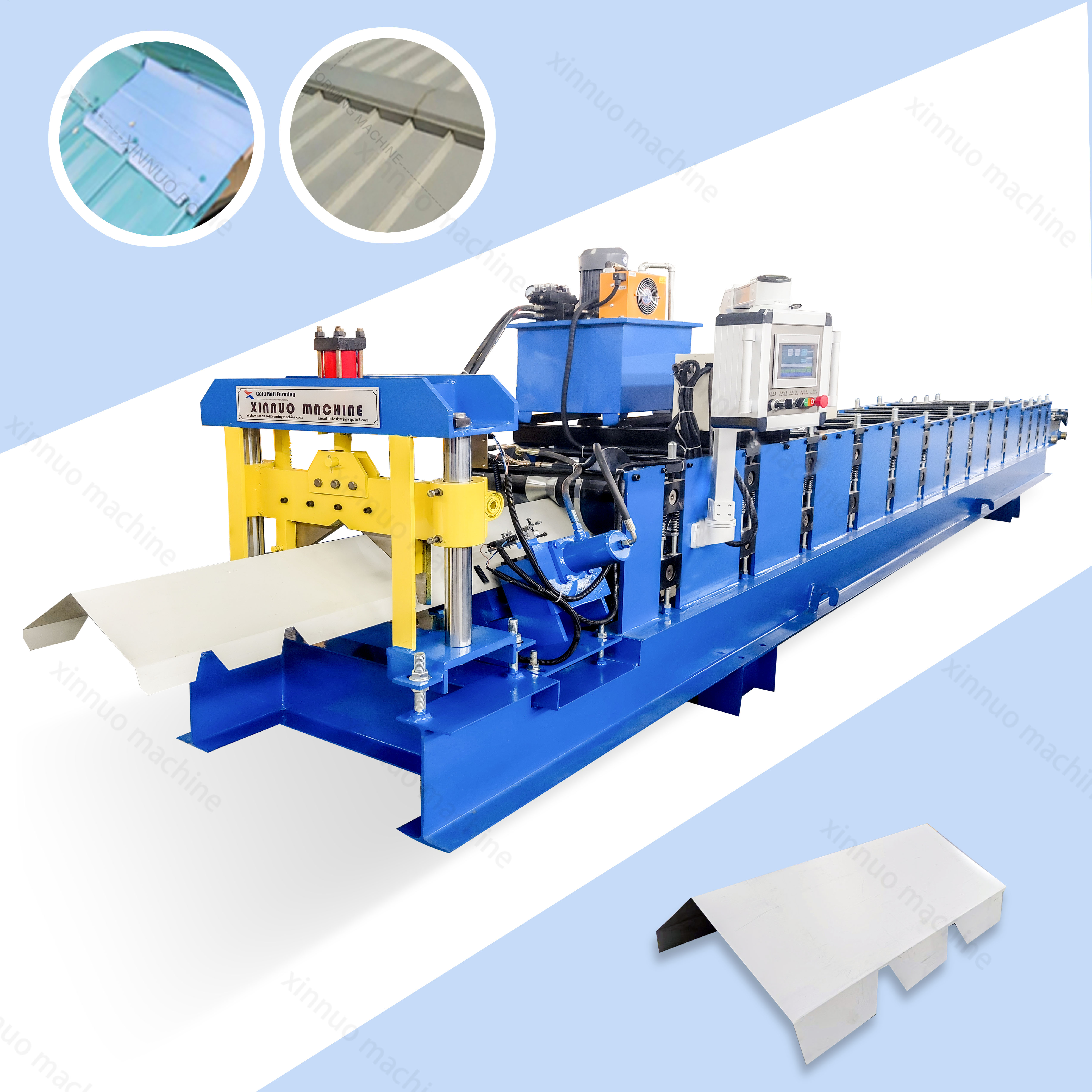 Xinnuo Ridge Cap Roll Forming Machine with Edge Hole