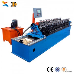 Automatic ceiling t-grids shaped steel bar frame metal stud and track t grid making machine