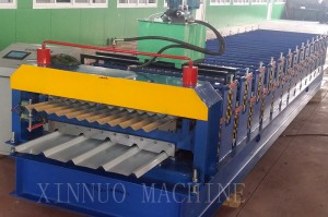 Wholesale China PLC Control Colored Steel Roof Step Tile Making Machine/Glazed Roof Tile Machine/Step Tile Roofing Sheet Roll Forming Machine