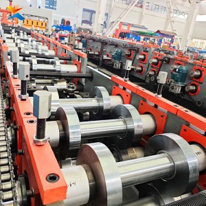 Galvanized Steel C Purlin Making Machine | Adjustable C U Channel Roll Former with Hydraulic Cutter