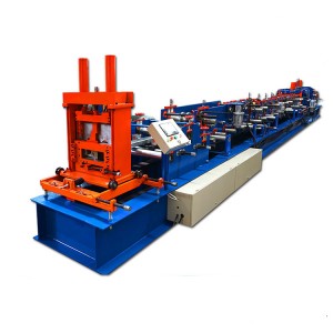 full auto c purlin roll forming machine with gear box C Purlin Roll Forming Machine with Servo Flying Cut