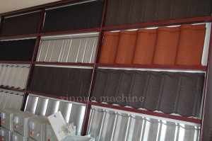 xinnuo stone coated metal glazed tile profuction line