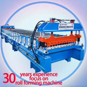 Corrugated metal roof sheet roll forming machine line