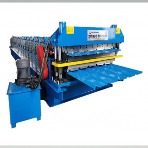 Double layer IBR and corrugated roofing sheet roll forming machine metal sheet making machine