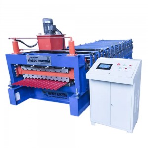 Double layer IBR and corrugated roofing sheet roll forming machine metal sheet making machine