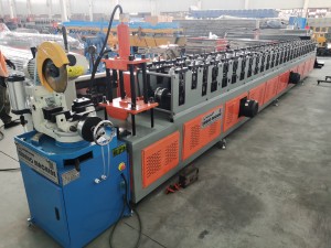 China Manufacturer for Steel Rolling Shutter Slat Door Machine Slide track Bottom beam Guide rail roll forming machine