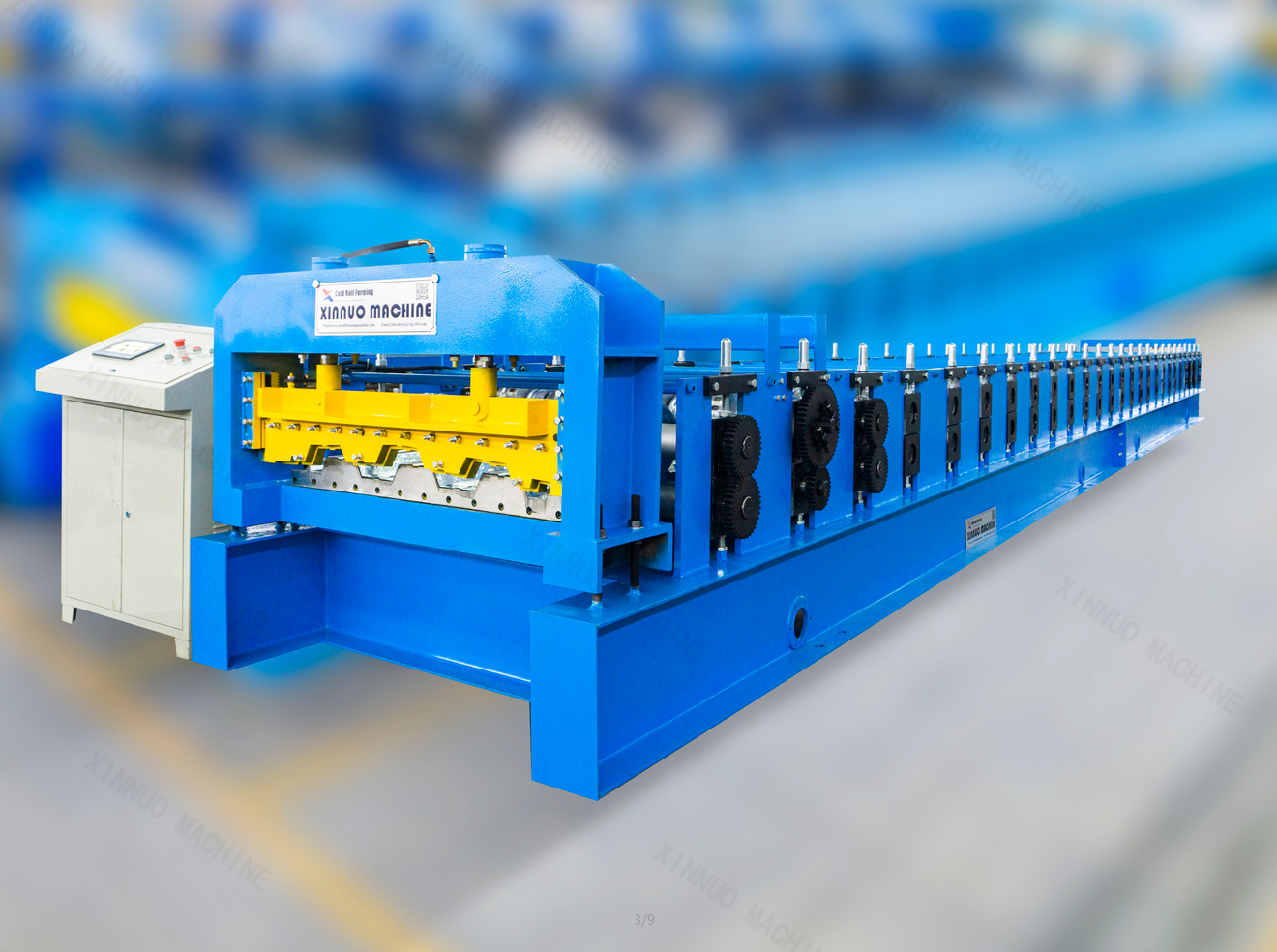 Advanced Manufacturing: The Xinnuo 1000mm Galvanized Steel Floor Decking Slab Cold Roll Forming Machine