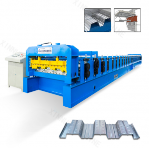 Factory Promotional Profiled Steel Sheet Concrete Slab Plate Floor Decking Panel Roll Forming Machine with PLC Control Machine