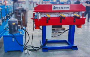 Steel roof rige curving machine