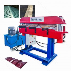 Steel roof rige curving machine