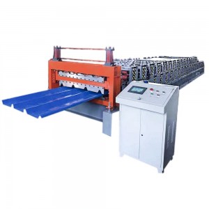 Double layer IBR and corrugated roofing sheet roll forming machine metal sheet making machine