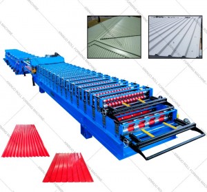 Short Lead Time China Professional Double Layer Roll Forming Machinery for Flat and Glazed Metal Roof Forming Machinery