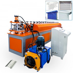 China Manufacturer for Steel Rolling Shutter Slat Door Machine Slide track Bottom beam Guide rail roll forming machine