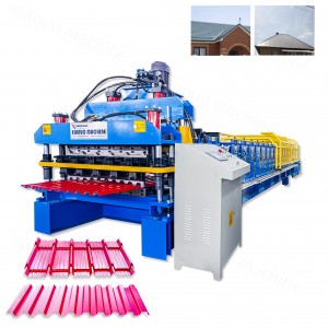 New trend Xinnuo Double layer Glazed Roof Tile roll forming machine