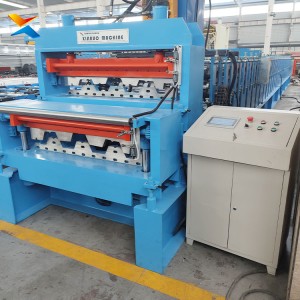 Steel Floor Decking Roll Forming Machine Double Layer Automatic Deck Sheet Former