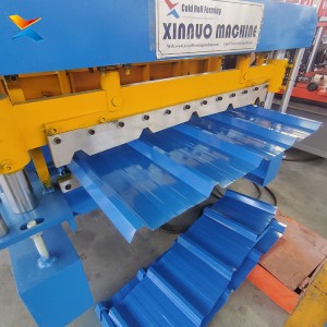Xinnuo Glazed Roof Tile Roll Forming Machine Metal Imitation Clay Tile Machine Factory