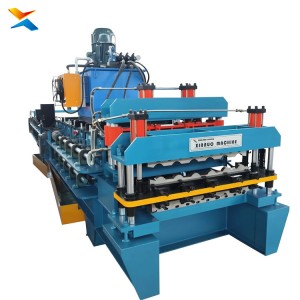 Trapezoidal & Corrugated Double Layer Roll Forming Machine | IBR Roofing Sheet Making Machine with Hydraulic Cutter