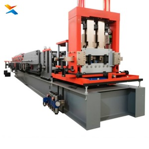 Galvanized Steel C Purlin Making Machine | Adjustable C U Channel Roll Former with Hydraulic Cutter